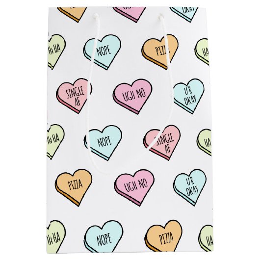 Grappig sarcastisch Snoep van de Valentijn Hartpat Medium Cadeauzakje (Voorkant)