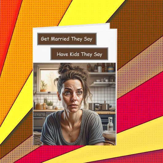 Grappig sarcastisch uitgeput huisvrouw Humor Kaart