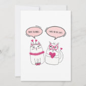 Grappig Sarcastisch Valentijnsdag Cartoon Kattenpa Feestdagenkaart (Voorkant)