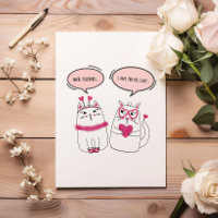 Grappig Sarcastisch Valentijnsdag Cartoon Kattenpa