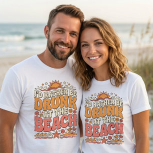 Grappig sarcastisch zomer strand graphic t-shirt