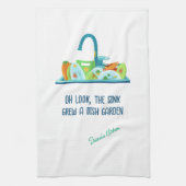 Grappig, sarcastische gootsteen groeide een schote theedoek (Verticaal)