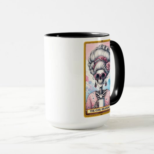 Grappig/sarcastische Tarot Kaart/De Koele Oma Mok (Voorkant rechts)