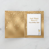 Grappig Sassy Classy Gold Glitter Cartoon Verjaard Kaart (Binnen)