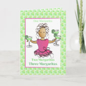 Grappig Sassy Margarita Vrouw Cartoon Verjaardag Kaart (Voorkant)