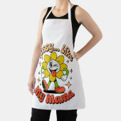 Grappig Sassy Net Als Mijn Mama Retro Bloem Witte  Schort (Insitu)