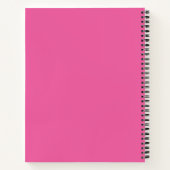 Grappig Sassy Quote Schattige Custom Name Hot Pink Notitieboek (Achterkant)