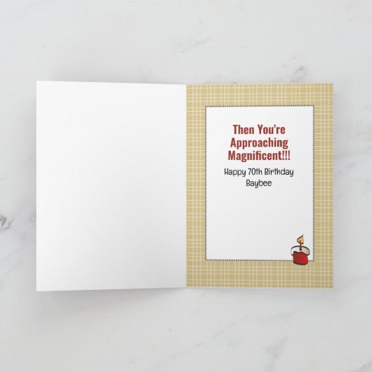 Grappig Sassy Rijpere Mannelijke Cartoon Verjaarda Kaart (Binnen)