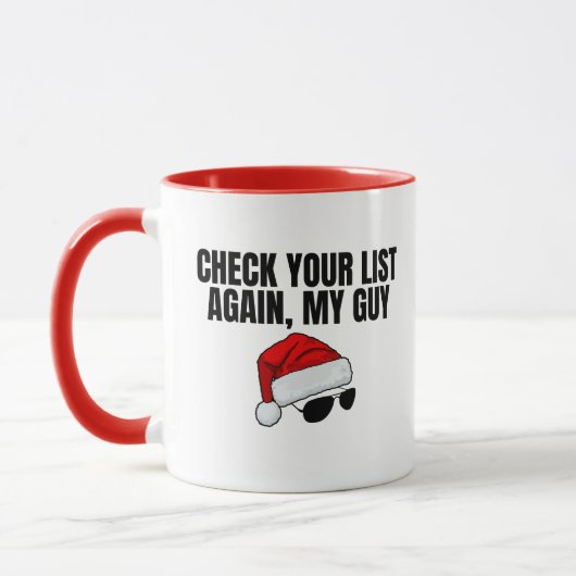 Grappig sassy sinterklaas leuke lijst kerst Mok (Links)