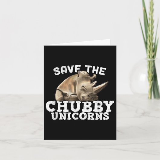 Grappig Save The Chubby Unicorns - Kunstzinnige Di Kaart (Voorkant)