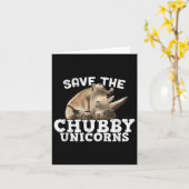 Grappig Save The Chubby Unicorns - Kunstzinnige Di Kaart (Gele Bloem)