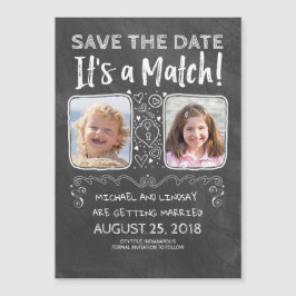 Grappig Save the Date - het is een match Magnetische Uitnodiging