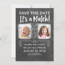 Grappig Save the Date - het is een match