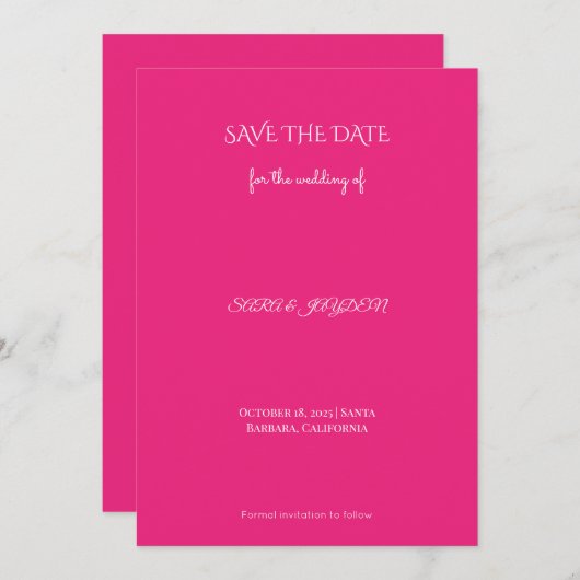 Grappig Save the Date-kaarten - gratis, goud en tr Save The Date (Voorkant / Achterkant)