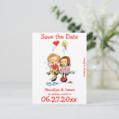 Grappig, Save the Dates Briefkaarten (Staand voorkant)