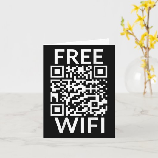 Grappig Scan Gratis Wifi Trump Dancing Prank QR Pr Kaart (Gele Bloem)