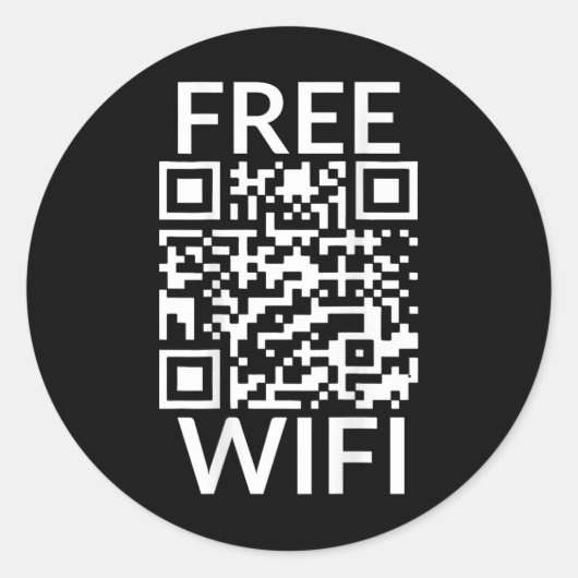 Grappig Scan Gratis Wifi Trump Dancing Prank QR Pr Ronde Sticker (Voorkant)