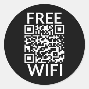 Grappig Scan Gratis Wifi Trump Dancing Prank QR Pr Ronde Sticker