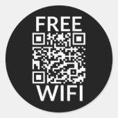 Grappig Scan Gratis Wifi Trump Dancing Prank QR Pr Ronde Sticker (Voorkant)
