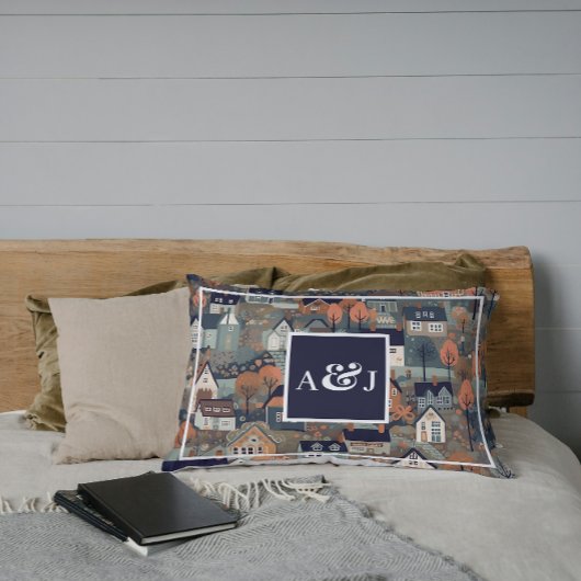 Grappig Scandinavisch Dorpsmonogram Kussensloop