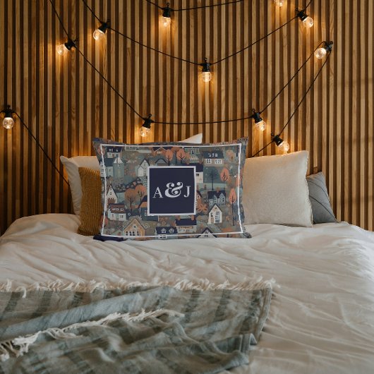 Grappig Scandinavisch Dorpsmonogram Kussensloop