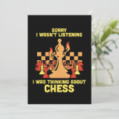 Grappig schaakcitaat cadeau voor schakers en liefh kaart (Staand voorkant)
