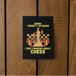 Grappig schaakcitaat cadeau voor schakers en liefh kaart