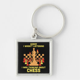 Grappig schaakcitaat cadeau voor schakers en liefh sleutelhanger