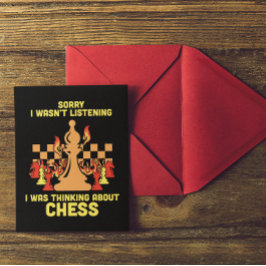 Grappig schaakcitaat cadeau voor schakers & liefhe briefkaart