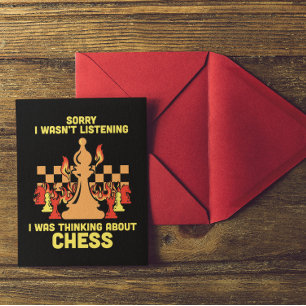 Grappig schaakcitaat cadeau voor schakers & liefhe briefkaart