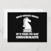 Grappig schaakstuk Schaker Leuk schaakspel cadeau Briefkaart (Voorkant / Achterkant)