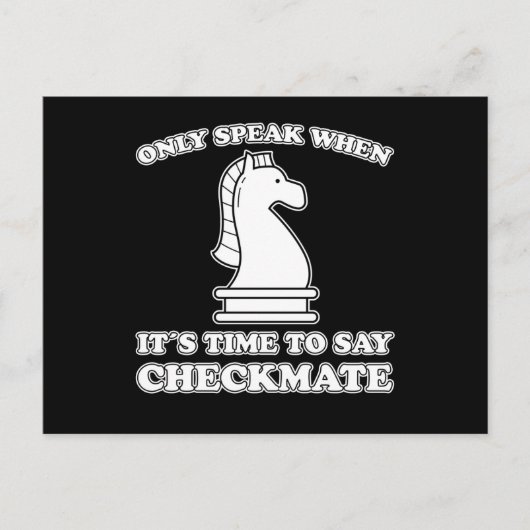 Grappig schaakstuk Schaker Leuk schaakspel cadeau Briefkaart (Voorkant)