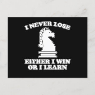 Grappig schaakstuk schaker leuk schaakspel cadeau briefkaart