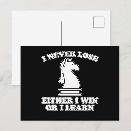 Grappig schaakstuk Schaker Leuk schaakspel cadeau Briefkaart (Voorkant / Achterkant)