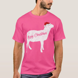 Grappig Schaap Dierenvriend Xmas Santa Hat Schaap  T-shirt