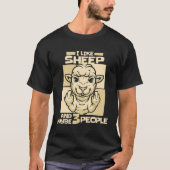 Grappig schaap en 3 mensen lam Boerderij veehouder T-shirt (Voorkant)