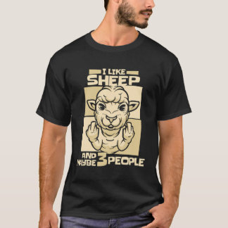 Grappig schaap en 3 mensen lam Boerderij veehouder T-shirt