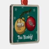 Grappig Schaap Kerst Snoep Baa Humbug Cartoon Metalen Ornament (Rechts)