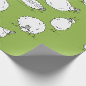 Grappig schaap met yoga, schets cadeaupapier (Hoek)