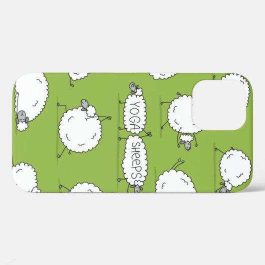 Grappig schaap met yoga, schets Case-Mate iPhone case (Achterkant (horizontaal))