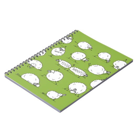 Grappig schaap met yoga, schets notitieboek (Linkerzijde)