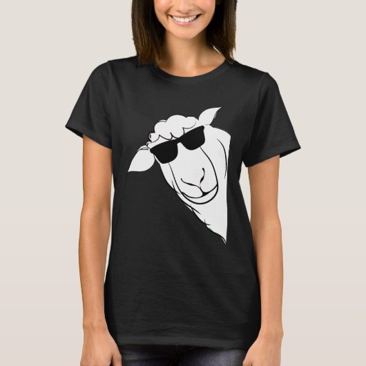 Grappig Schaap met Zonnebril Boer T-shirt (Voorkant)