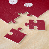 Grappig Schaap Ram Op Rode Jigsaw Puzzel (Zijkant)