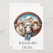 Grappig Schaap Trio Feestdagenkaart (Voorkant / Achterkant)