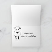 Grappig Schaap verjaardag, baa verjaardag, voeg na Kaart (Binnen)