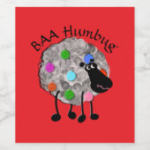 Grappig Schaap wijn fles label Etiket (Enkel label)