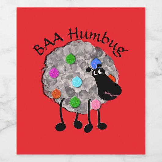 Grappig Schaap wijn fles label Etiket (Enkel label)