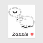 Grappig schaap zegt Ba B in Arabische Spun Letter Sticker (Vel)