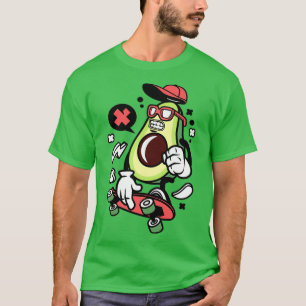 grappig schaats avocado Funny Vegan love Avocados T-shirt