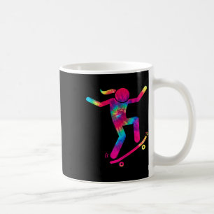 Grappig schaatsmeisje Ik hou van Skateboard Skateb Koffiemok